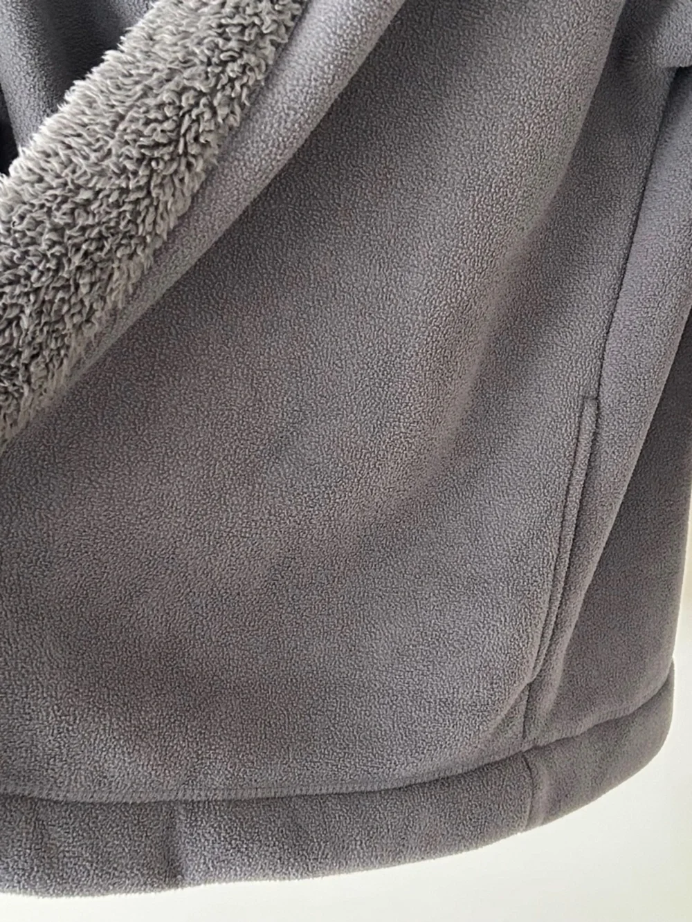 INC International Concepts Intimates Gray Sherpa Fleece Lounge Jacket